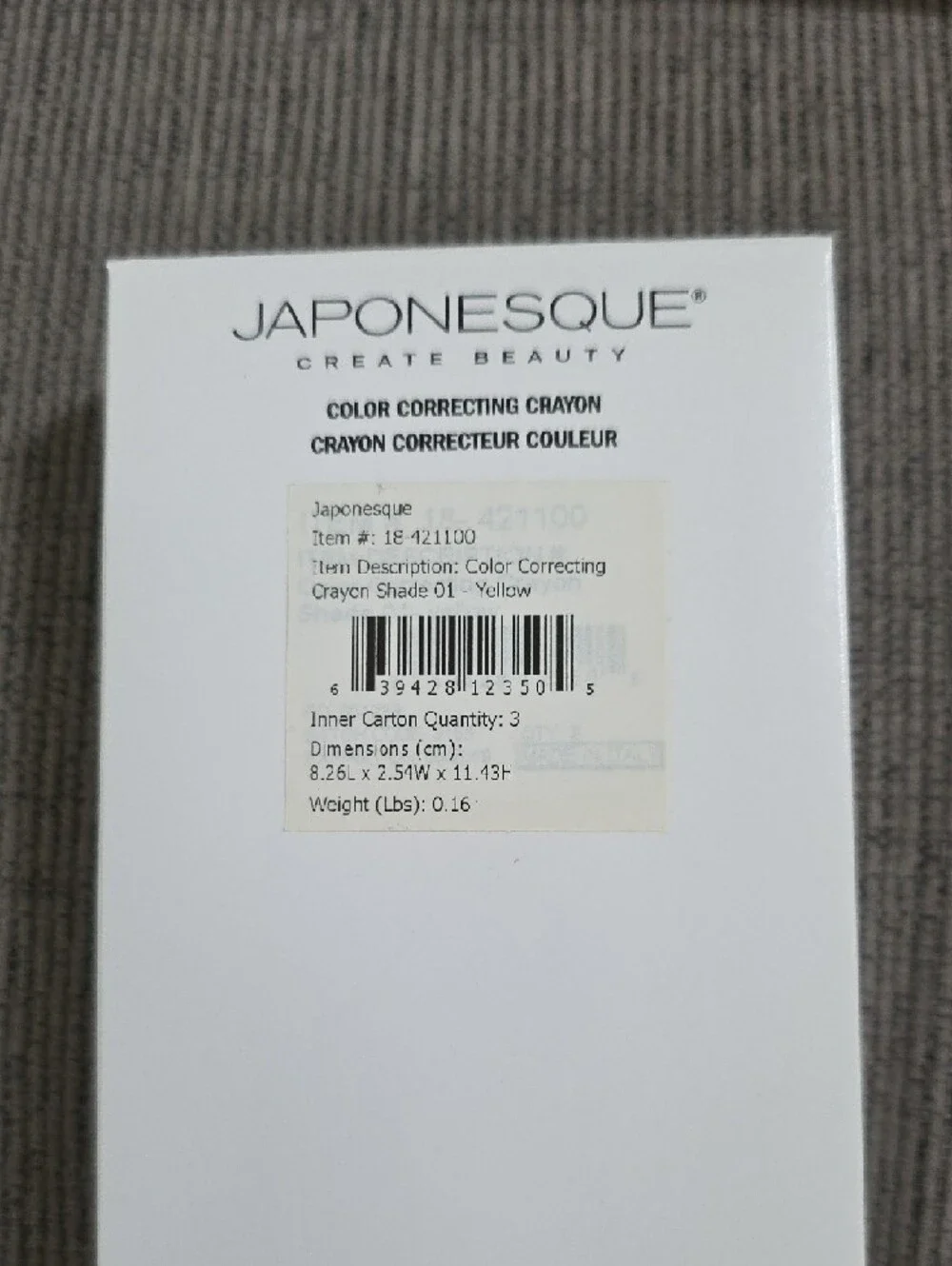 Japonesque Color Correcting Crayon, Shade 01- Yellow, Box Of 3, For Dark Circles